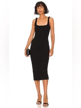 NWT NBD Sandra Midi Dress in Black